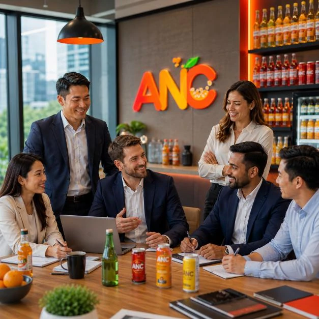 ANC Group team discussing beverage supply projects