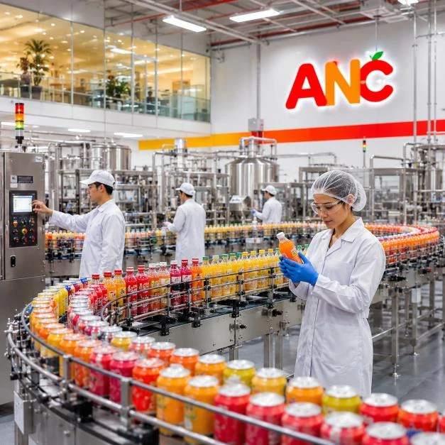 ANC beverage manufacturing facility and production line
