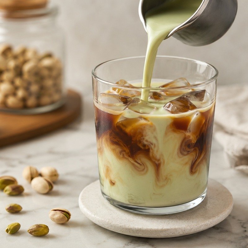Cup of roasted chicory coffee alternative with coffee beans and roasted roots