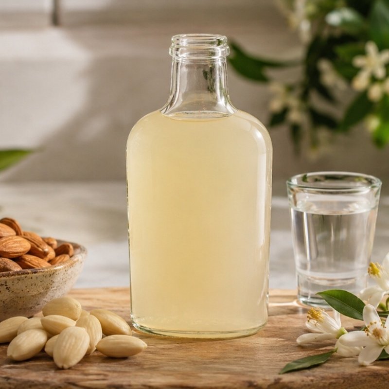 Orgeat cocktail syrup with almonds and orange blossoms