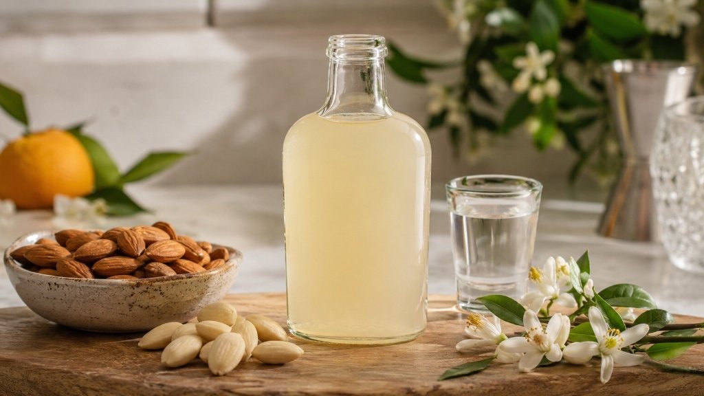 Orgeat syrup with almonds and orange blossoms