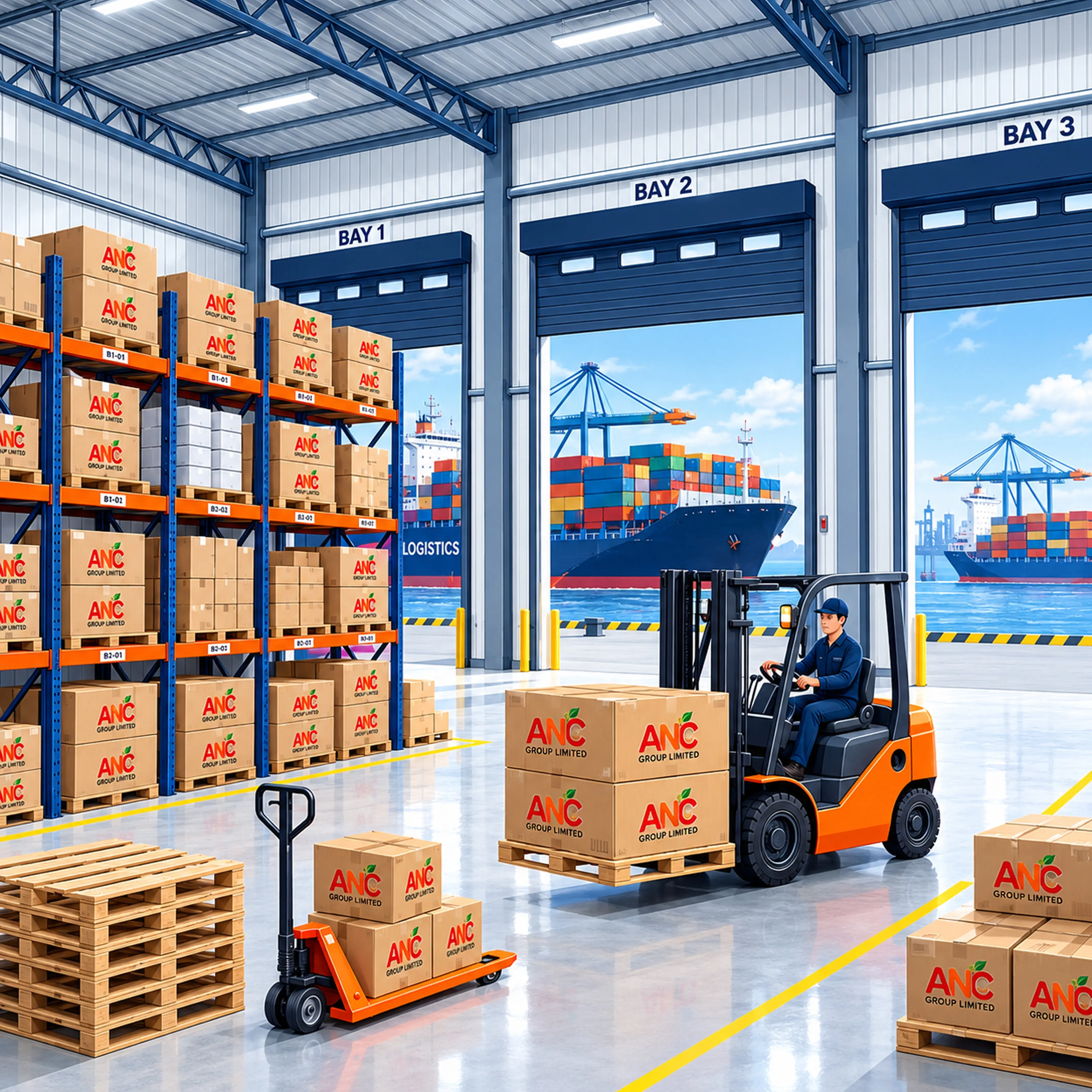 Wholesale and Export Beverage Shipments cargo container